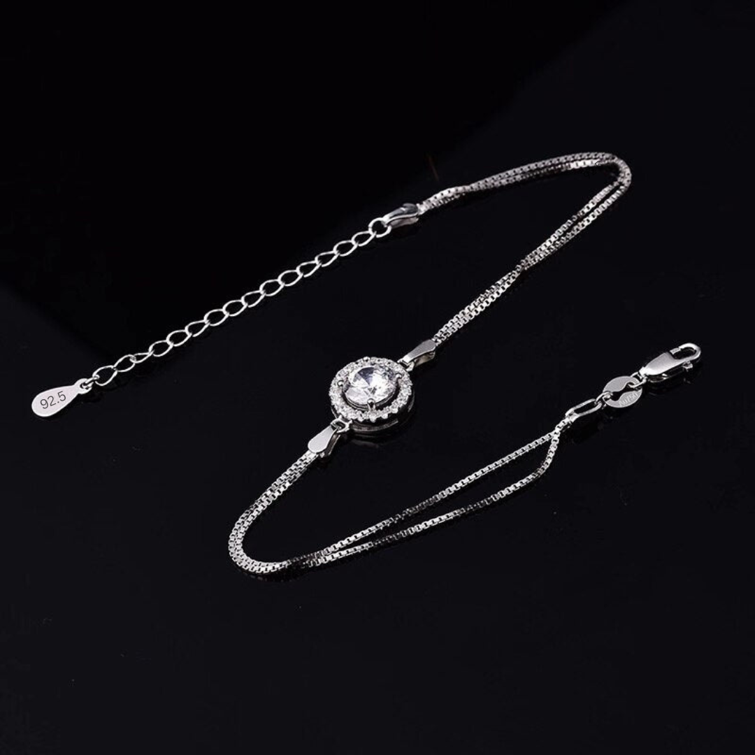 Lovely Women 92.5 Sterling Silver Cubic Zerconia Bracelets