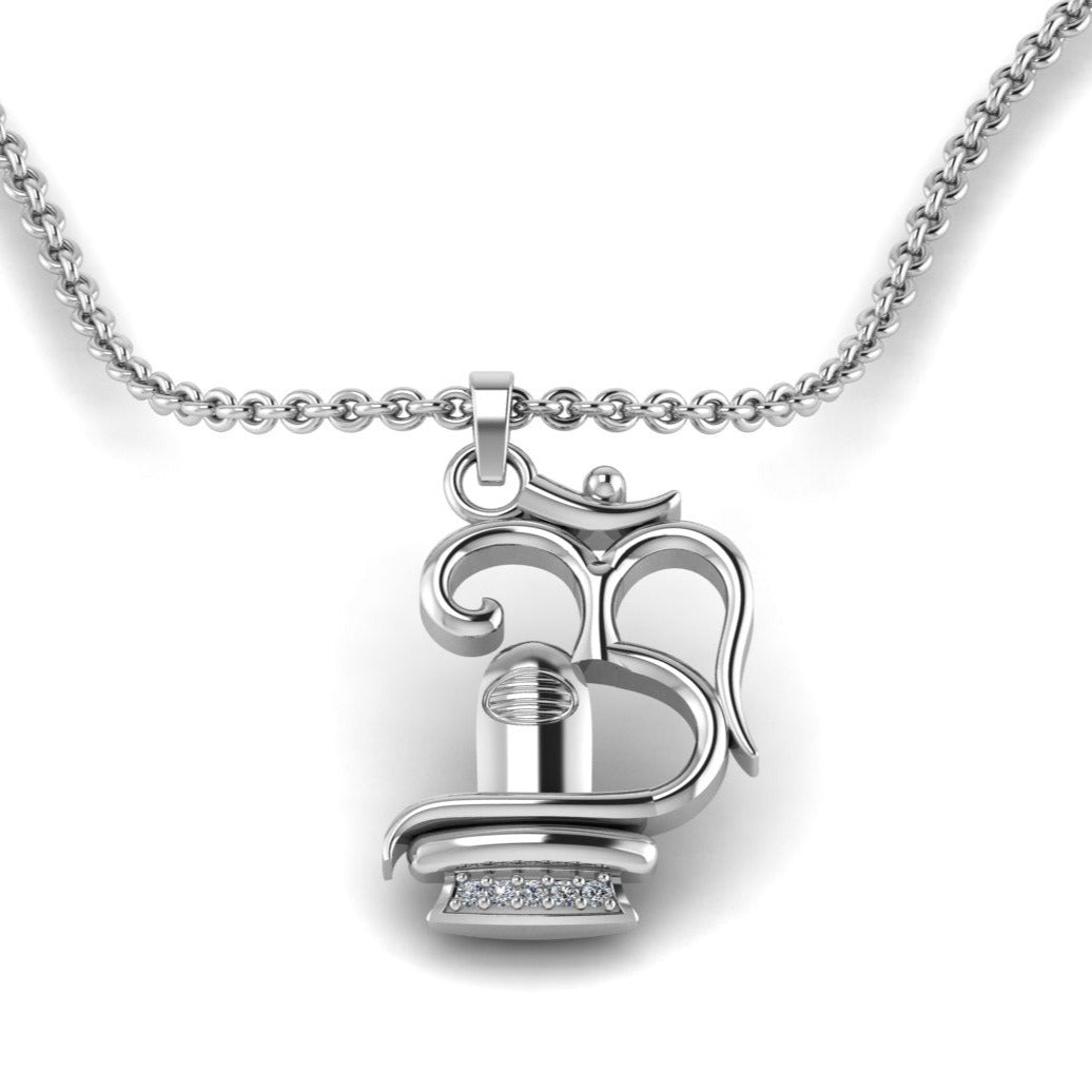 STERLING SILVER 92.5 OM SHIV PENDENT NECKLACE