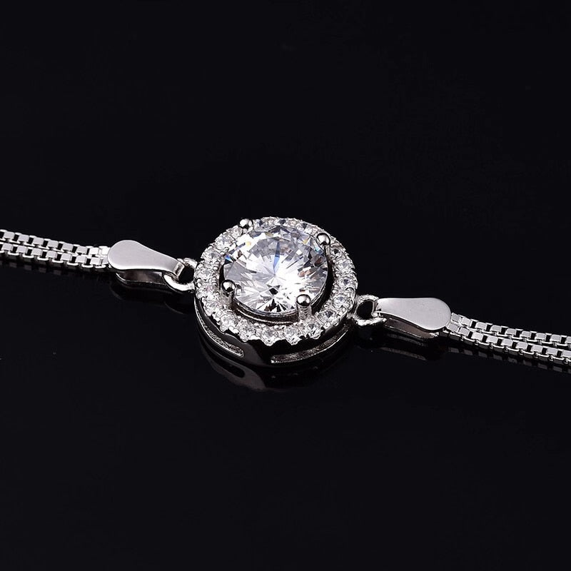 Lovely Women 92.5 Sterling Silver Cubic Zerconia Bracelets