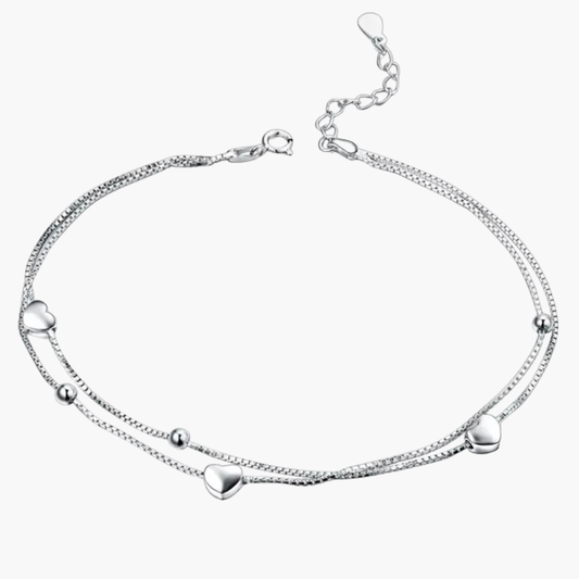 Charm Ankle Bracelet Anklets White Gold Plated 925 Sterling Silver