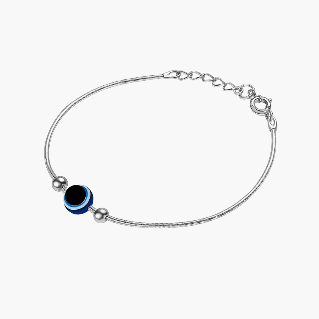 GORGEOUS 92.5 STERLING SILVER EVIL EYE BRACLET