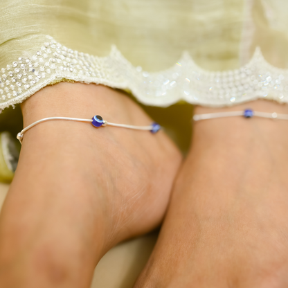 New Collection Multiple Evil Eye Gorgeous 92.5 Sterling Silver Anklets