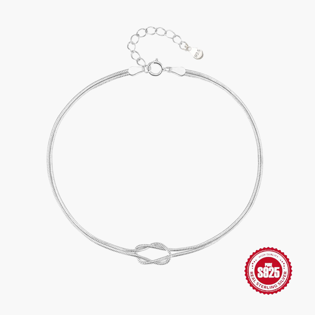Silver Infinity Love Knot Couple Bracelet