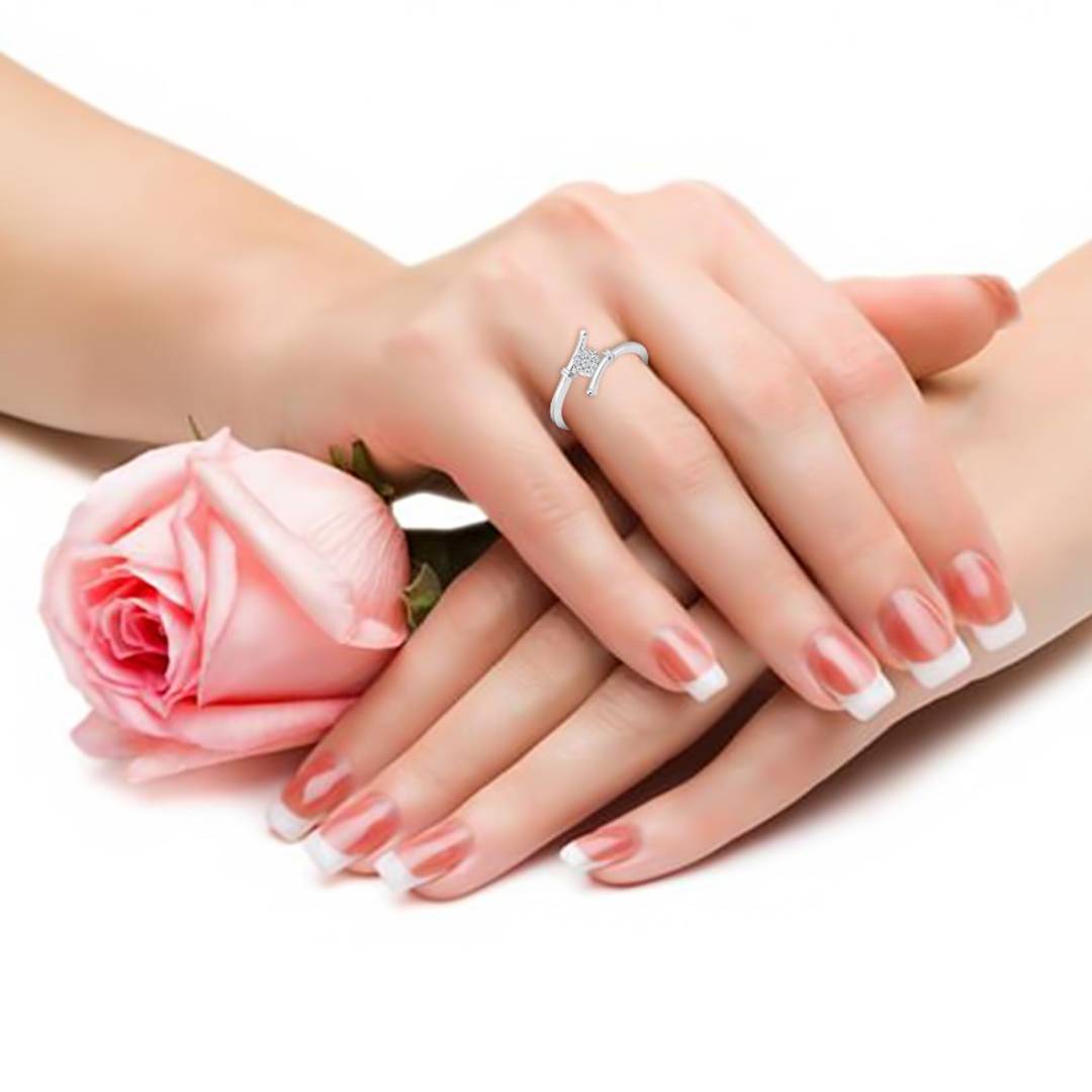 Stylish Silver Crystal Ring for Women and Girls