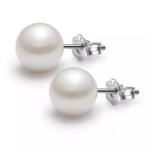PURE NATURAL FRESH WATER SEA SHELL PEARL STUD EARRINGS