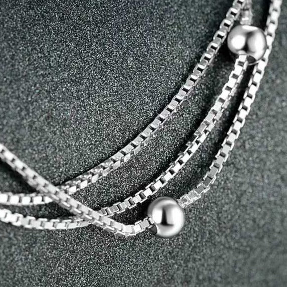 Sterling Silver 92.5 Fancy Anklet for Women
