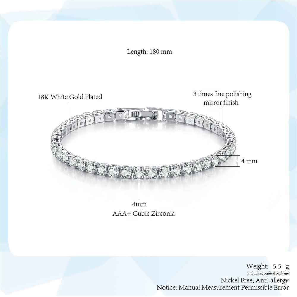 LADIES CZ CUBIC ZERCONIA TENNIS BRACLET