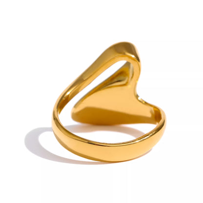 Charm Sterling Silver Twisted 18K Gold Plated Finger Ring
