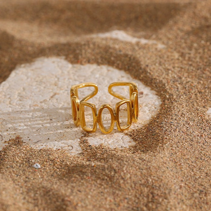 Sterling Silver Irregular Opening Ring