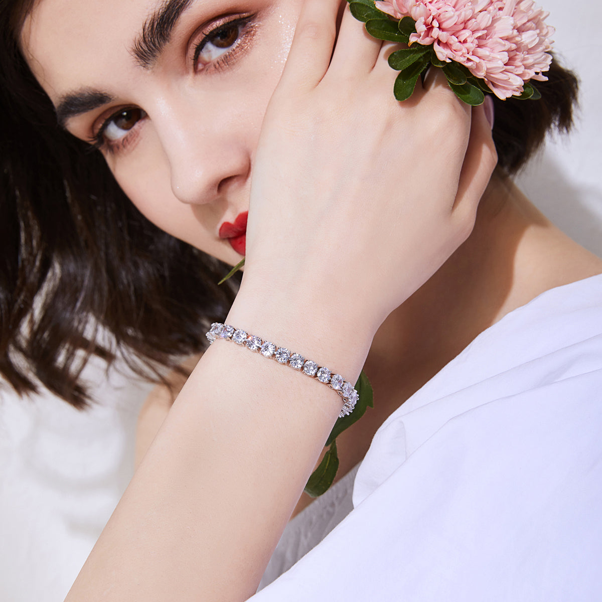 LADIES CZ CUBIC ZERCONIA TENNIS BRACLET