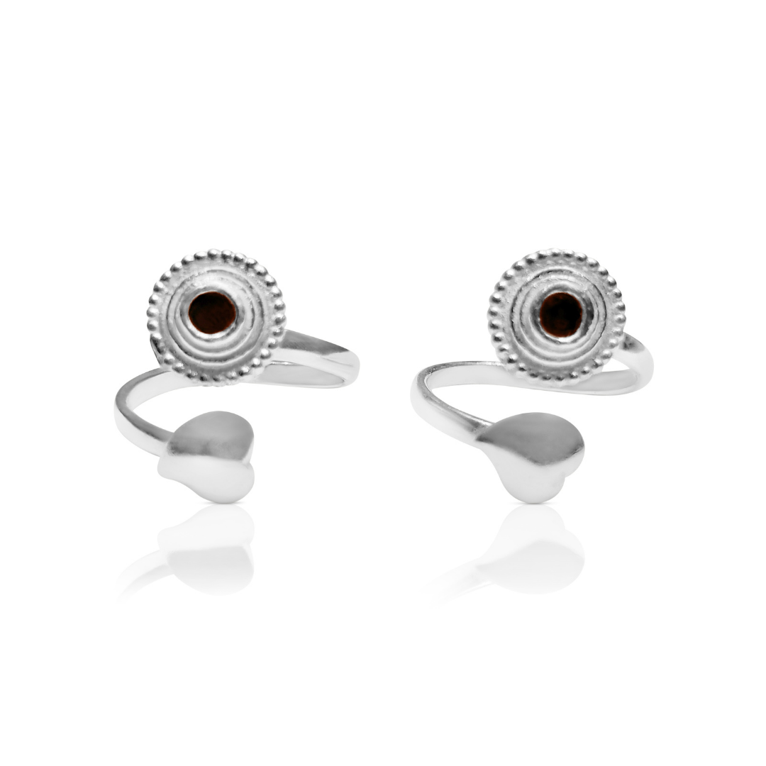 Fancy silver 2025 toe rings