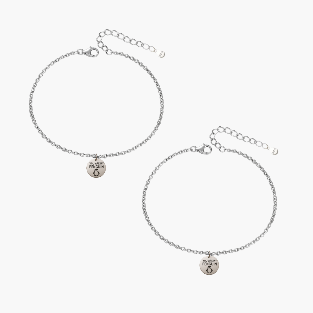 Penguin 92.5 Sterling Silver Anklet