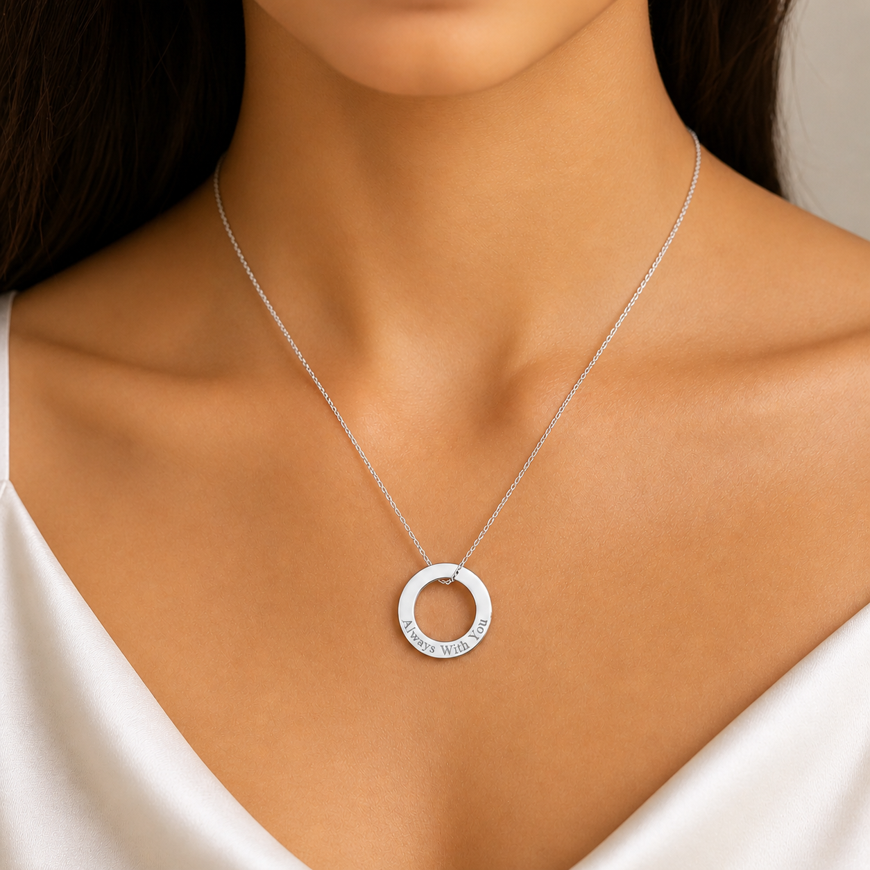Round Engraved Charm