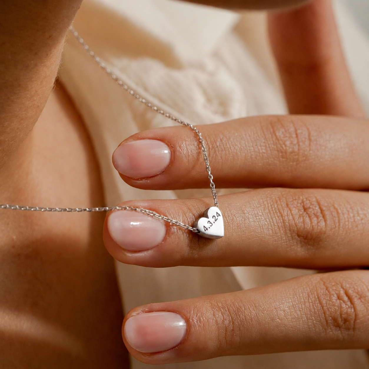 Swastik Engraved Love Necklace