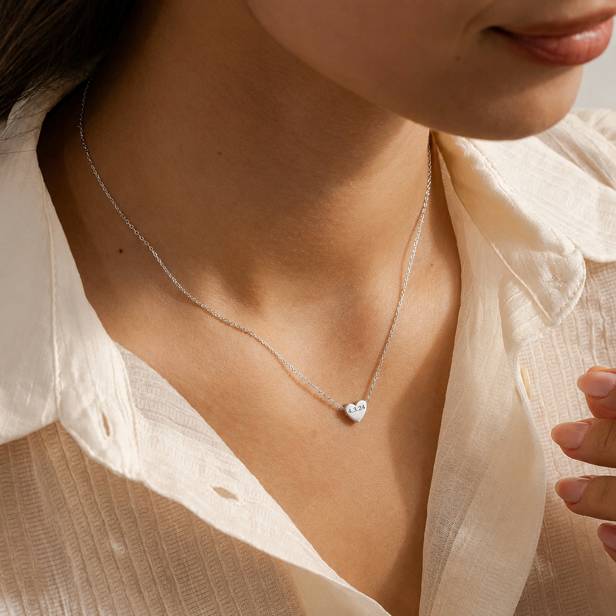 Swastik Engraved Love Necklace