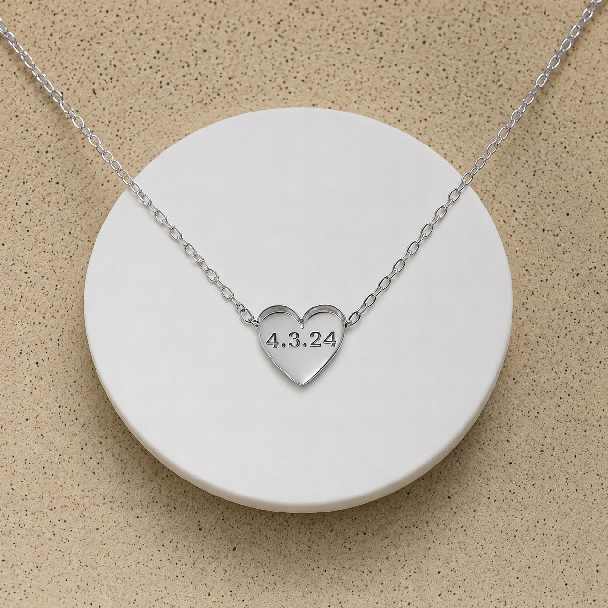 Swastik Engraved Love Necklace