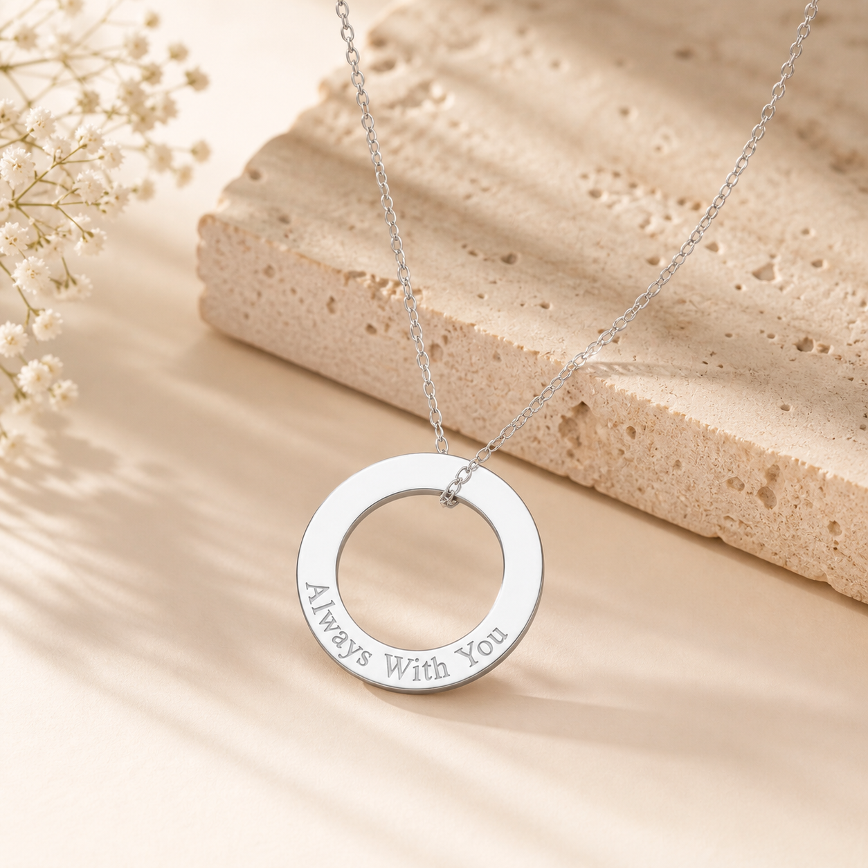 Round Engraved Charm