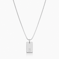 Silver Initial Charm Necklace