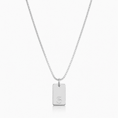 Silver Initial Charm Necklace
