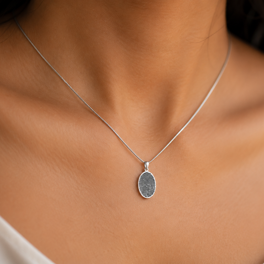 Fingerprint Memory Pendant Necklace
