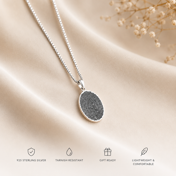 Fingerprint Memory Pendant Necklace