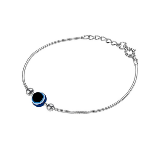 GORGEOUS 92.5 STERLING SILVER EVIL EYE BRACLET