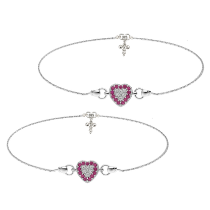 Forever Love Silver Heart Anklet