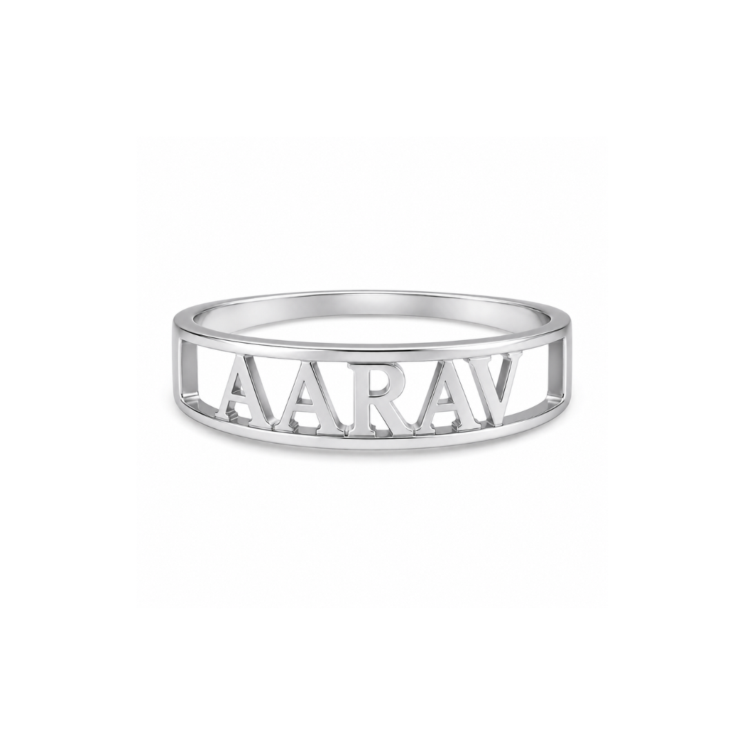 Swastik Personalized Band Ring