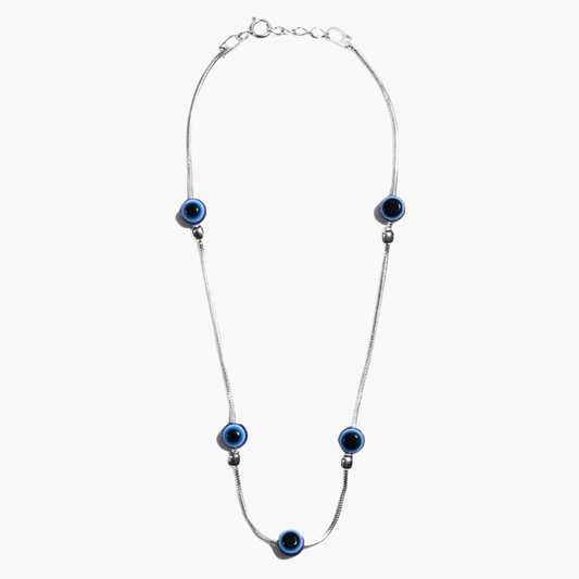 Multi Evil Eye 92.5 Sterling Silver Anklets
