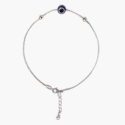 MOVALBLE EVIL EYE 92.5 SILVER ANKLET