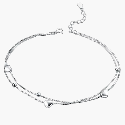 Charm Ankle Bracelet Anklets White Gold Plated 925 Sterling Silver