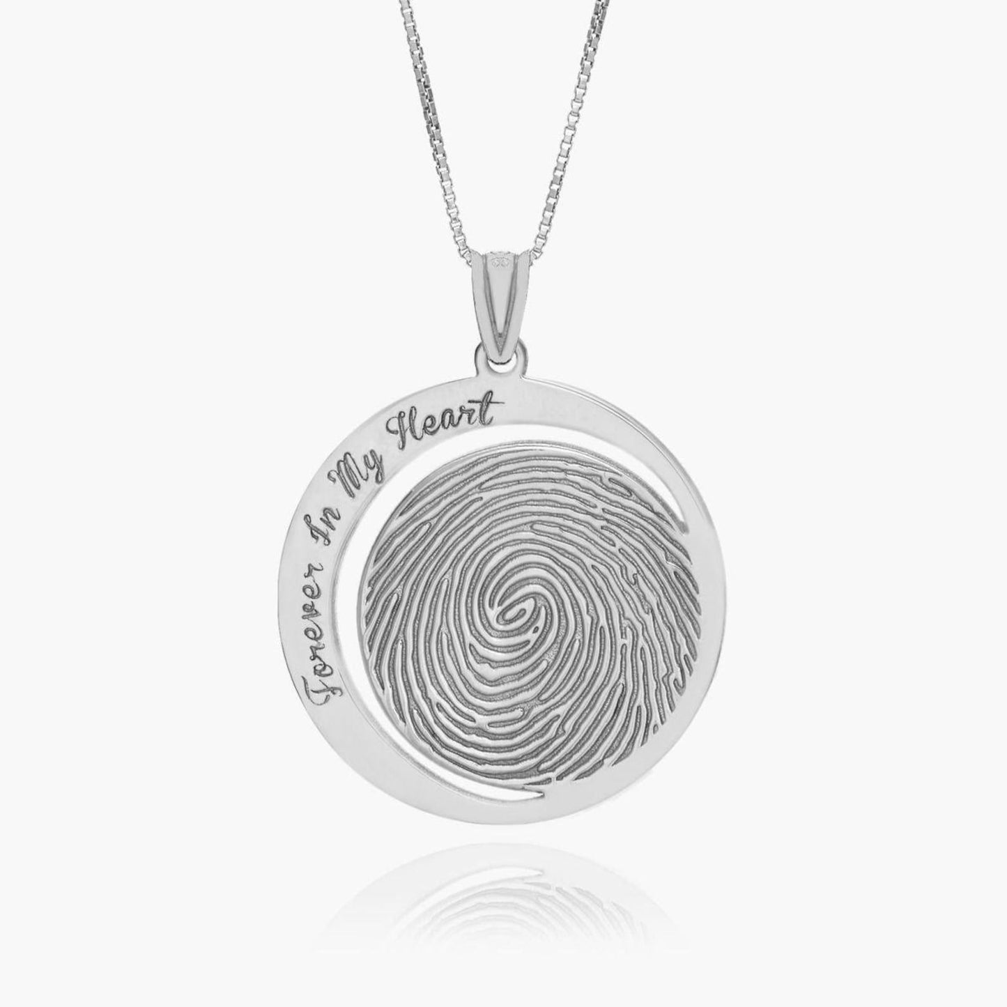Silver Bond Fingerprint Necklace