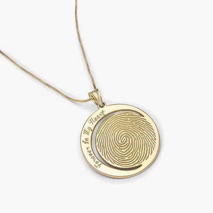 Silver Bond Fingerprint Necklace