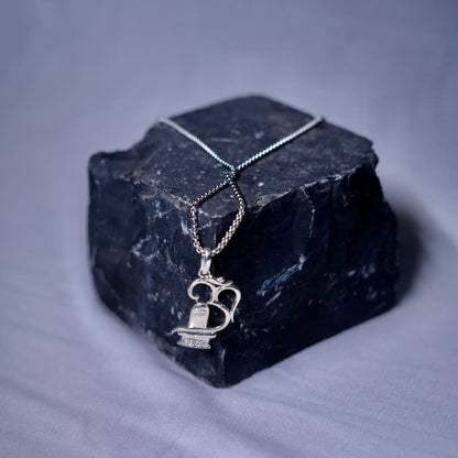 STERLING SILVER 92.5 OM SHIV PENDENT NECKLACE