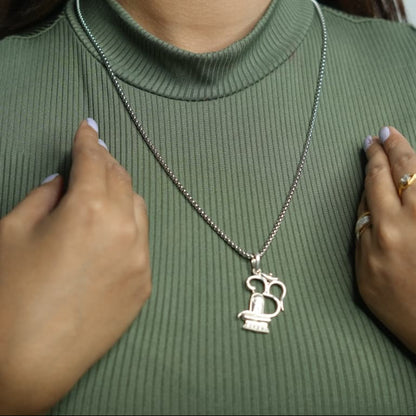 STERLING SILVER 92.5 OM SHIV PENDENT NECKLACE