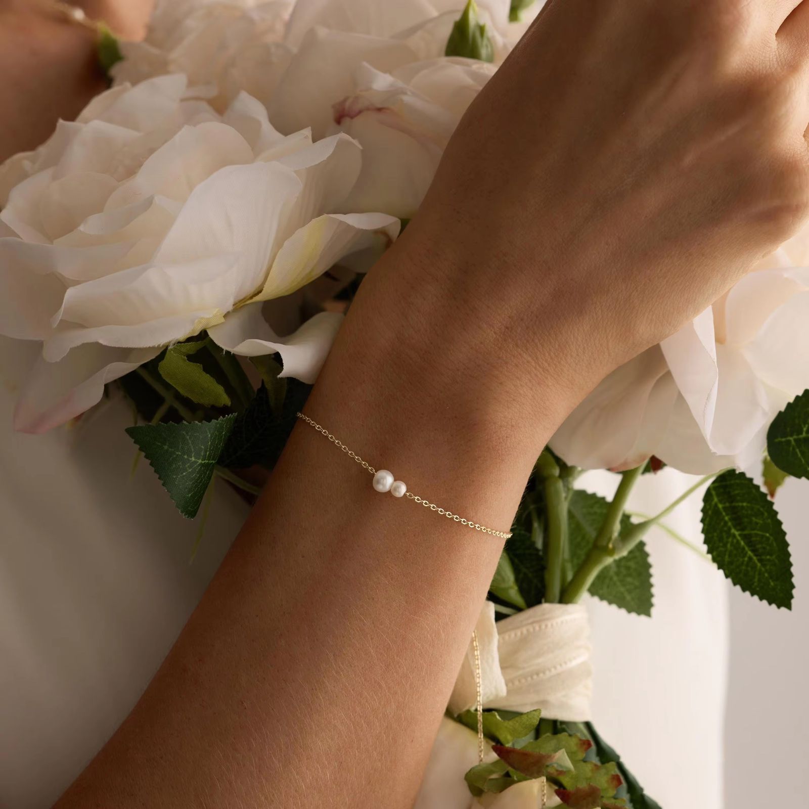 Swastik Pearl Elegance Bracelet