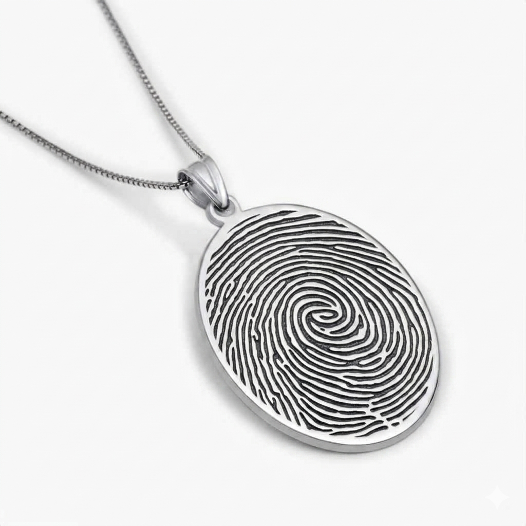 Fingerprint Memory Pendant Necklace
