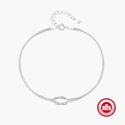 Silver Infinity Love Knot Couple Bracelet
