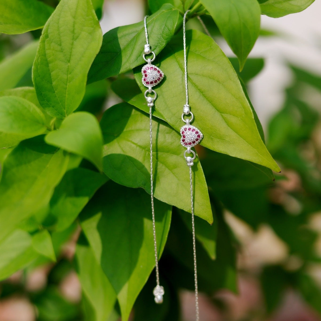 Forever Love Silver Heart Anklet
