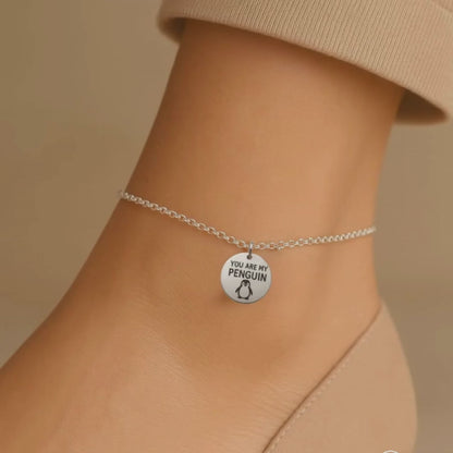 Penguin 92.5 Sterling Silver Anklet