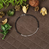 NEW ARRIVAL 92.5 STERLING SILVER BLACK BEADS MULTI LAYERED CHAIN ANKLET