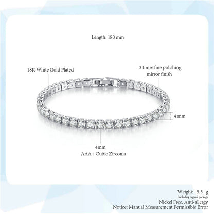 LADIES CZ CUBIC ZERCONIA TENNIS BRACLET