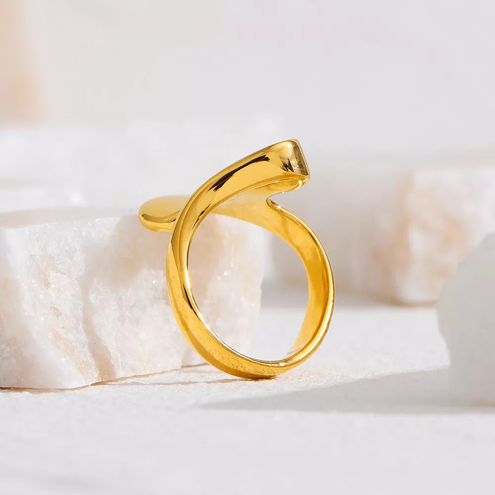 22k Gold Om Polished Men's Ring | Raj Jewels