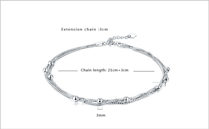 Sterling Silver 92.5 Fancy Anklet for Women