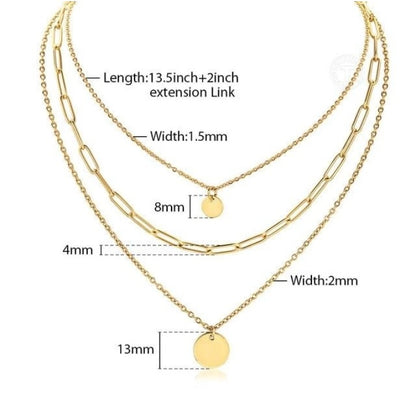 GORGEOUS MULTI LAYERED TRIPLE STRAND PENDENT NECKLACE