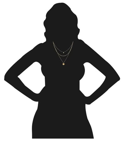 GORGEOUS MULTI LAYERED TRIPLE STRAND PENDENT NECKLACE