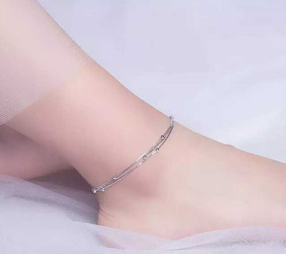 Sterling Silver 92.5 Fancy Anklet for Women
