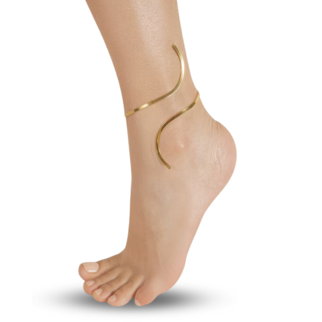 HALLMARKED STERLING SILVER 92.5 CUFF LEG ANKLE BRACLET
