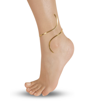 HALLMARKED STERLING SILVER 92.5 CUFF LEG ANKLE BRACLET